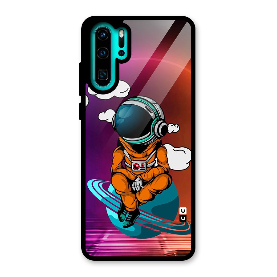 Cool Astraunaut Relaxing Glass Back Case for Huawei P30 Pro