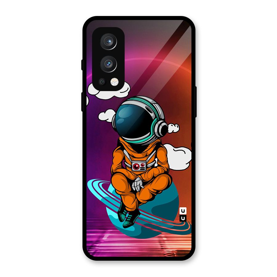 Cool Astraunaut Relaxing Glass Back Case for OnePlus Nord 2 5G