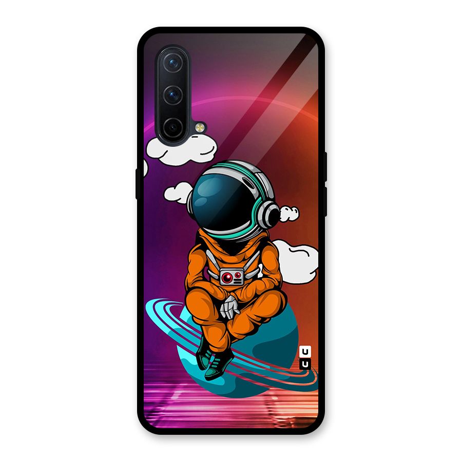 Cool Astraunaut Relaxing Glass Back Case for OnePlus Nord CE 5G