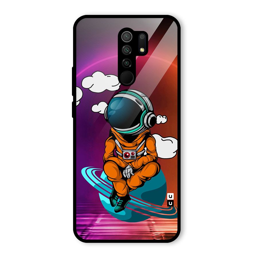 Cool Astraunaut Relaxing Glass Back Case for Poco M2