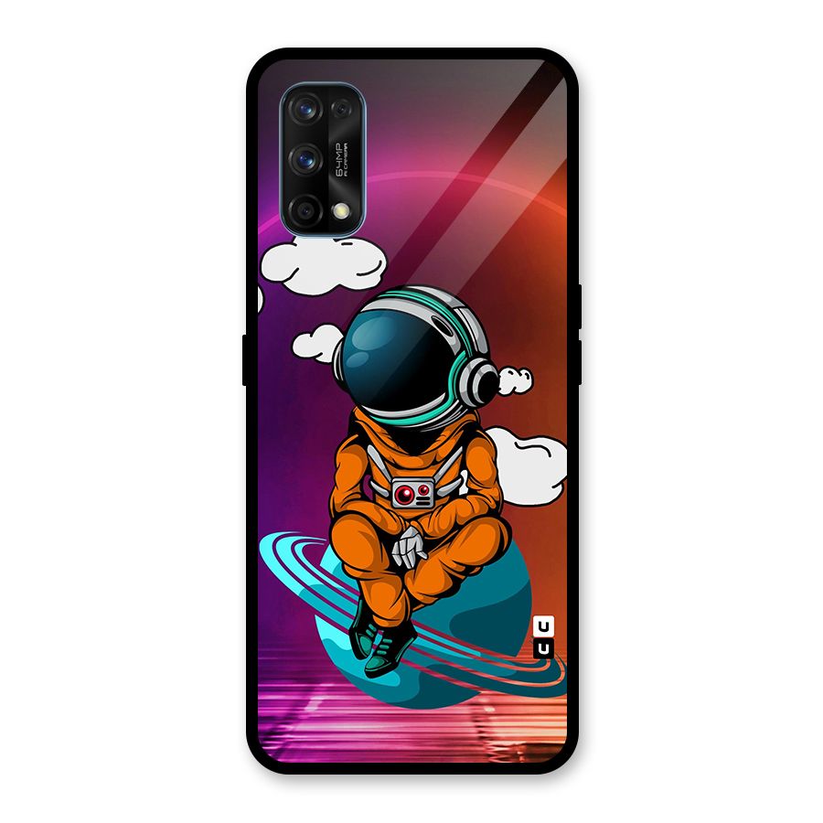 Cool Astraunaut Relaxing Glass Back Case for Realme 7 Pro