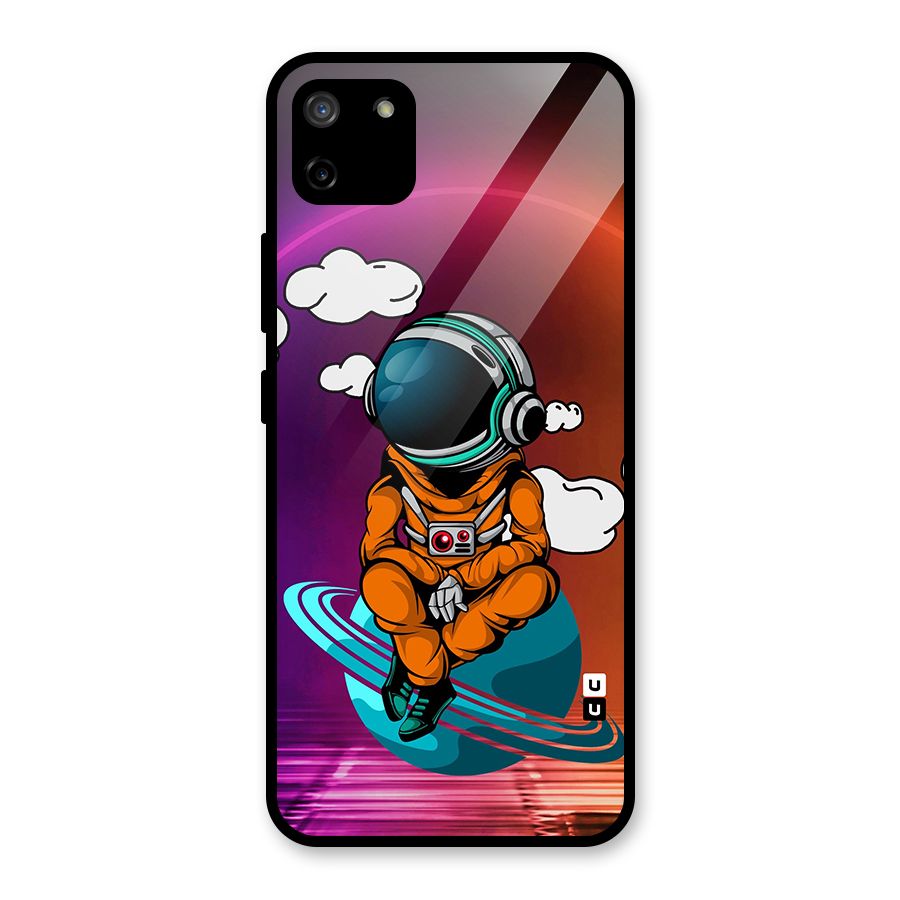 Cool Astraunaut Relaxing Glass Back Case for Realme C11