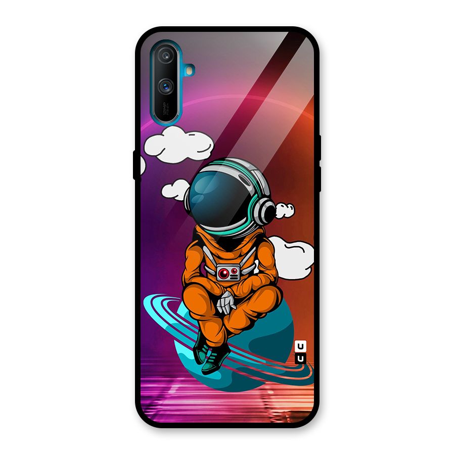 Cool Astraunaut Relaxing Glass Back Case for Realme C3