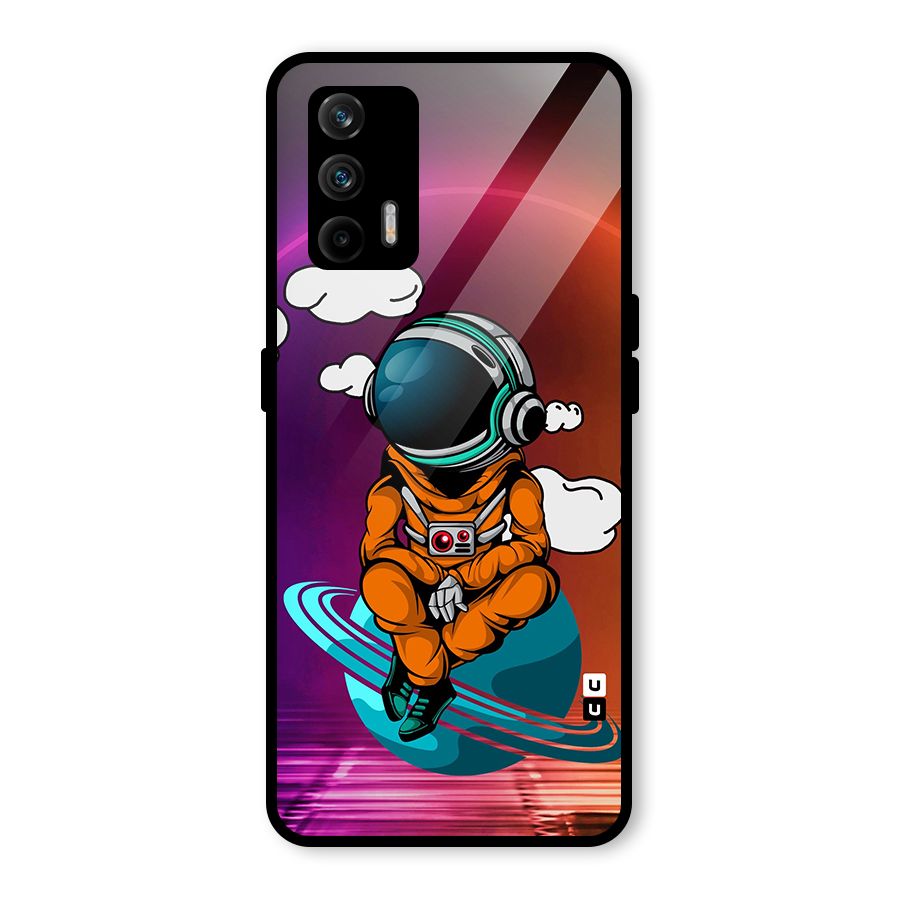 Cool Astraunaut Relaxing Glass Back Case for Realme GT 5G