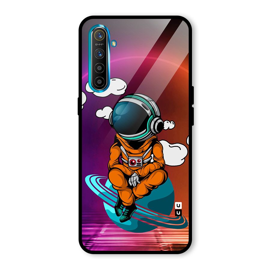 Cool Astraunaut Relaxing Glass Back Case for Realme X2
