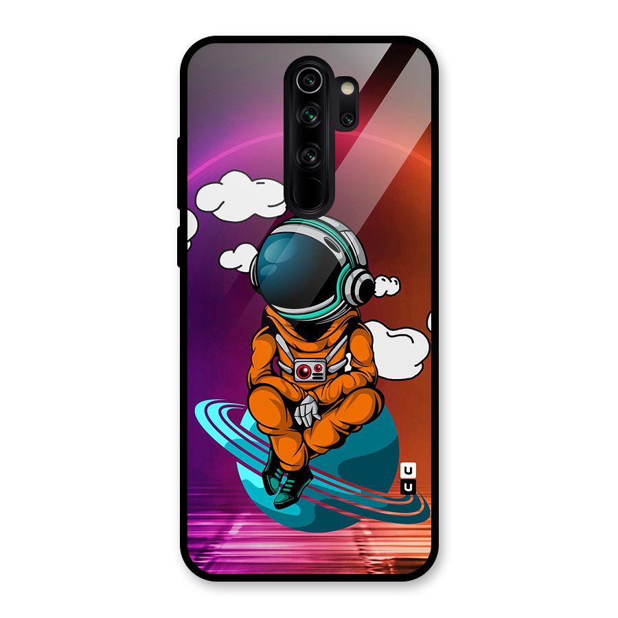 Cool Astraunaut Relaxing Glass Back Case for Redmi Note 8 Pro