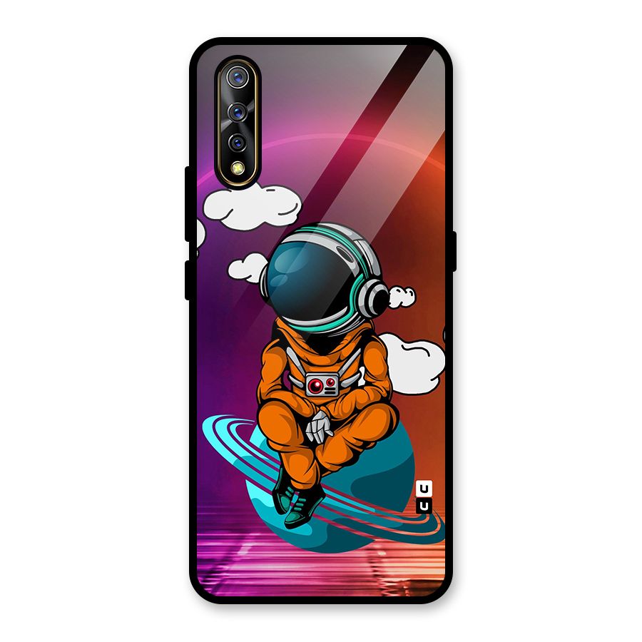 Cool Astraunaut Relaxing Glass Back Case for Vivo S1