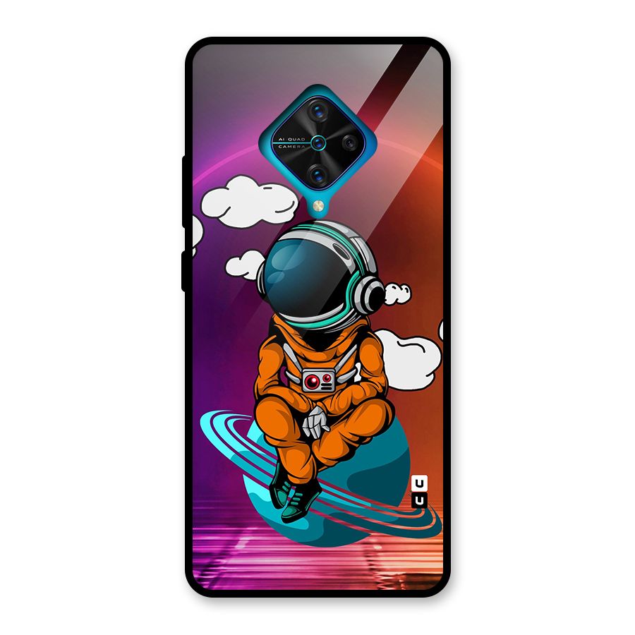 Cool Astraunaut Relaxing Glass Back Case for Vivo S1 Pro