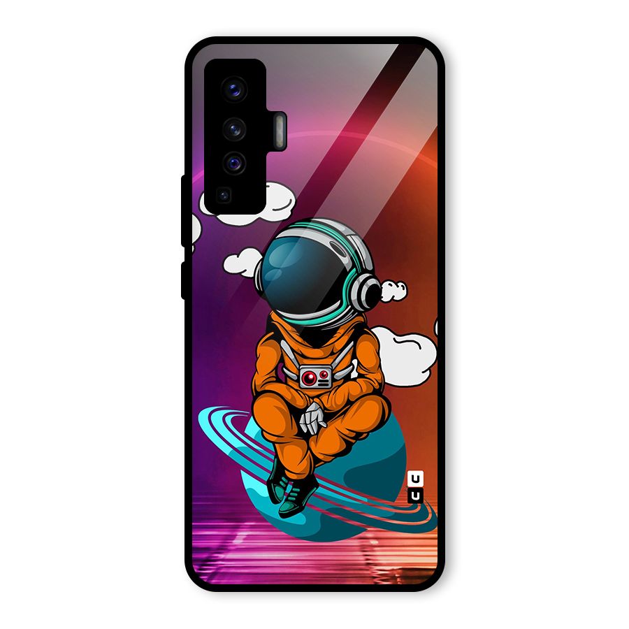Cool Astraunaut Relaxing Glass Back Case for Vivo X50