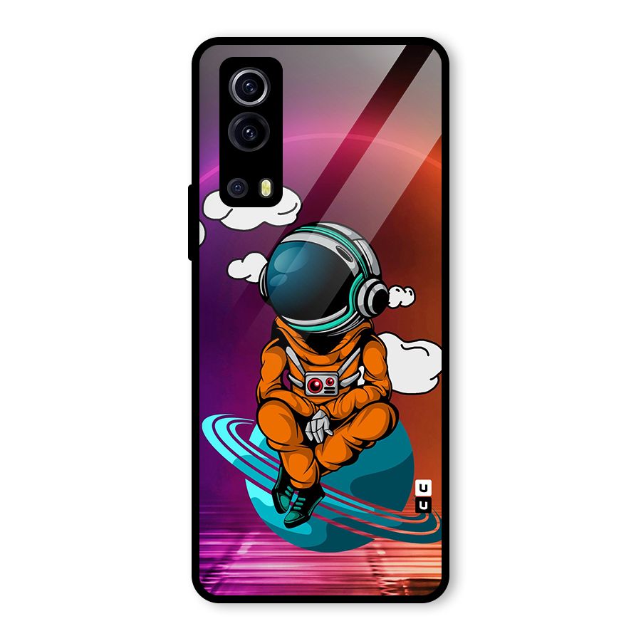 Cool Astraunaut Relaxing Glass Back Case for Vivo iQOO Z3