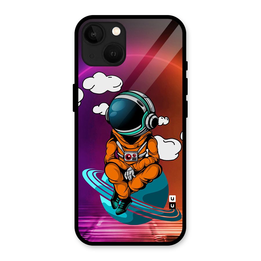 Cool Astraunaut Relaxing Glass Back Case for iPhone 13