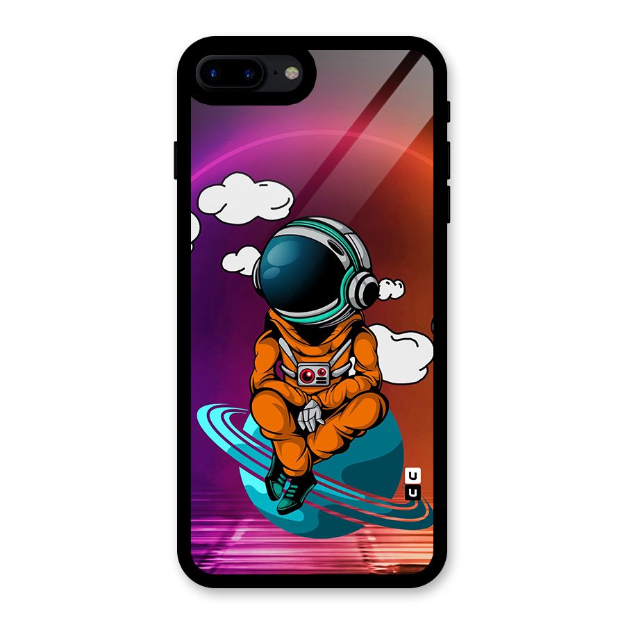 Cool Astraunaut Relaxing Glass Back Case for iPhone 7 Plus