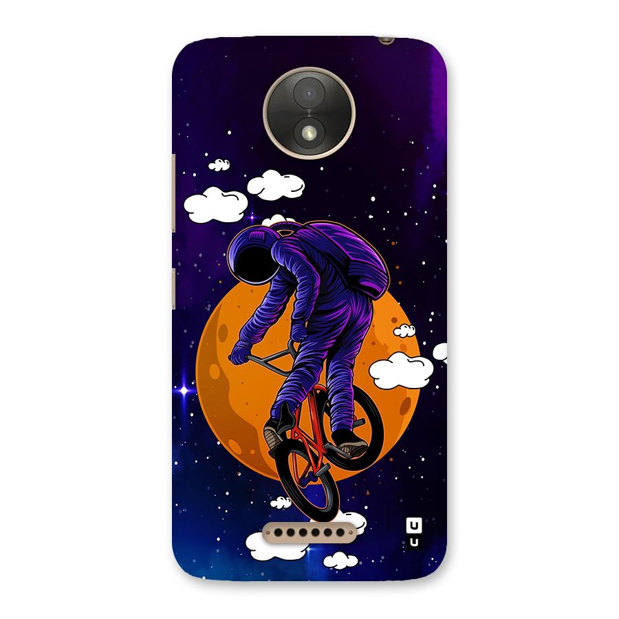 Cool Astro Cyclist Back Case for Moto C Plus