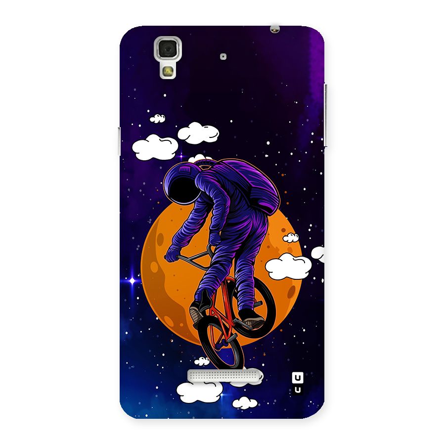 Cool Astro Cyclist Back Case for Yu Yureka