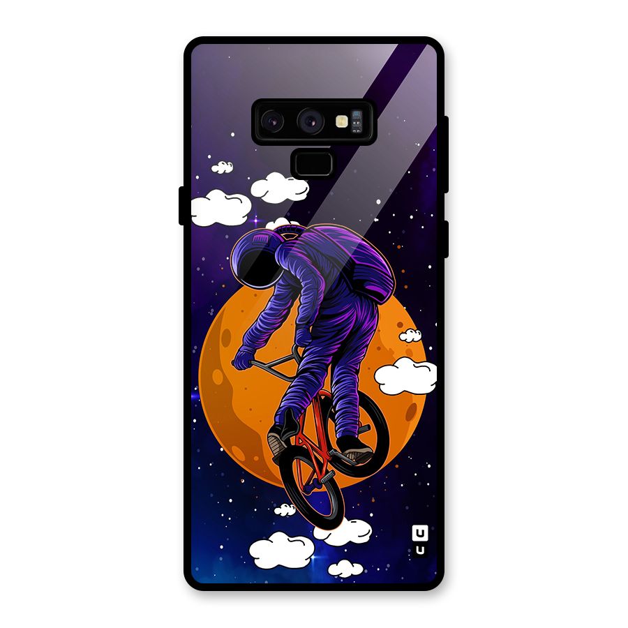 Cool Astro Cyclist Glass Back Case for Galaxy Note 9