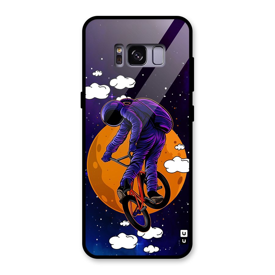 Cool Astro Cyclist Glass Back Case for Galaxy S8