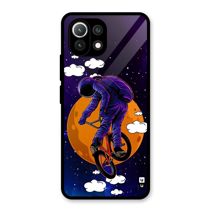 Cool Astro Cyclist Glass Back Case for Mi 11 Lite NE 5G