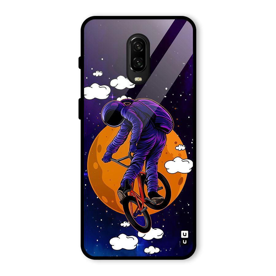 Cool Astro Cyclist Glass Back Case for OnePlus 6T