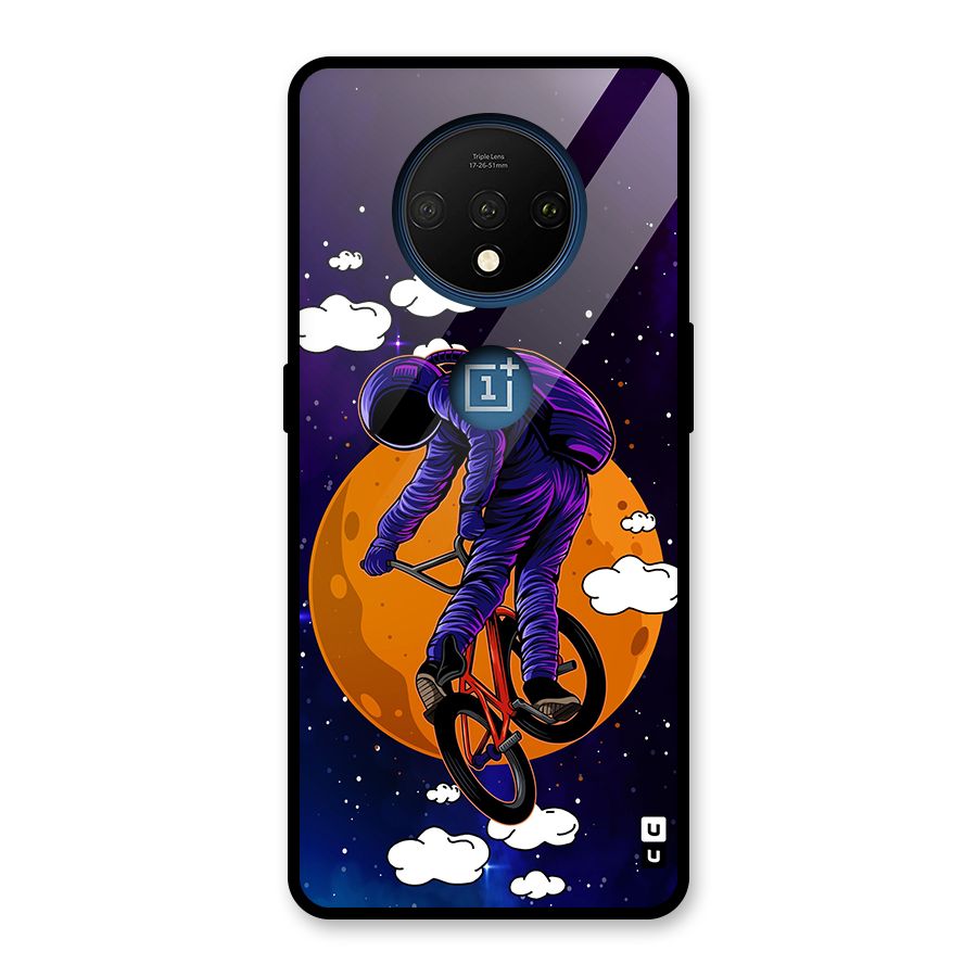 Cool Astro Cyclist Glass Back Case for OnePlus 7T