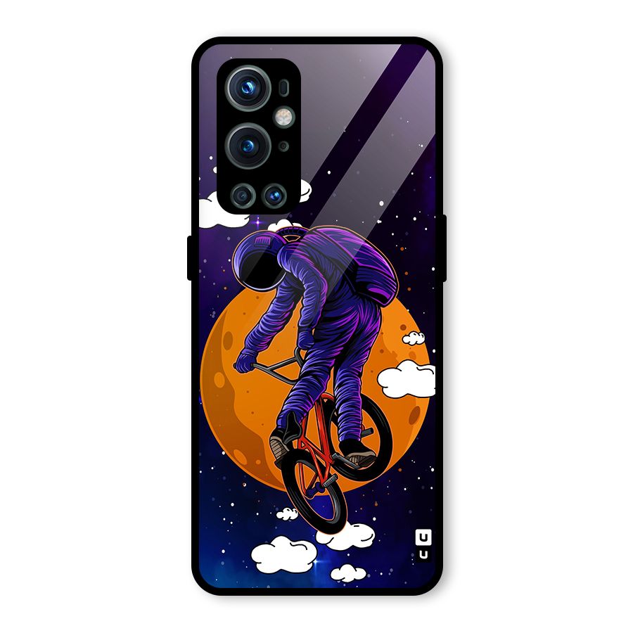 Cool Astro Cyclist Glass Back Case for OnePlus 9 Pro