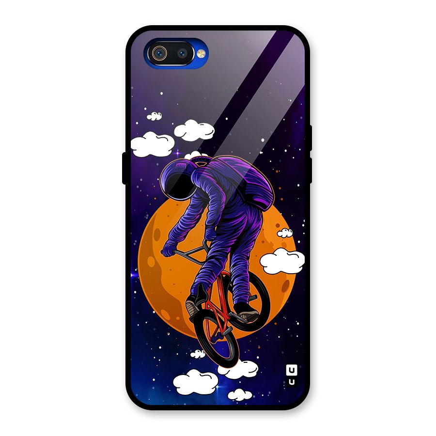 Cool Astro Cyclist Glass Back Case for Realme C2