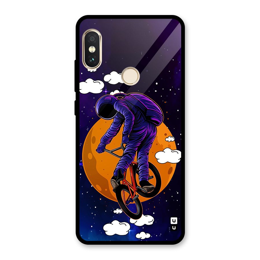 Cool Astro Cyclist Glass Back Case for Redmi Note 5 Pro