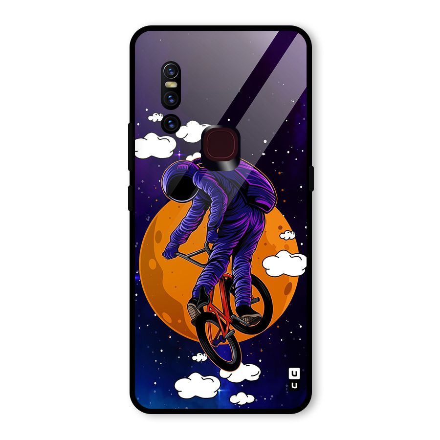 Cool Astro Cyclist Glass Back Case for Vivo V15