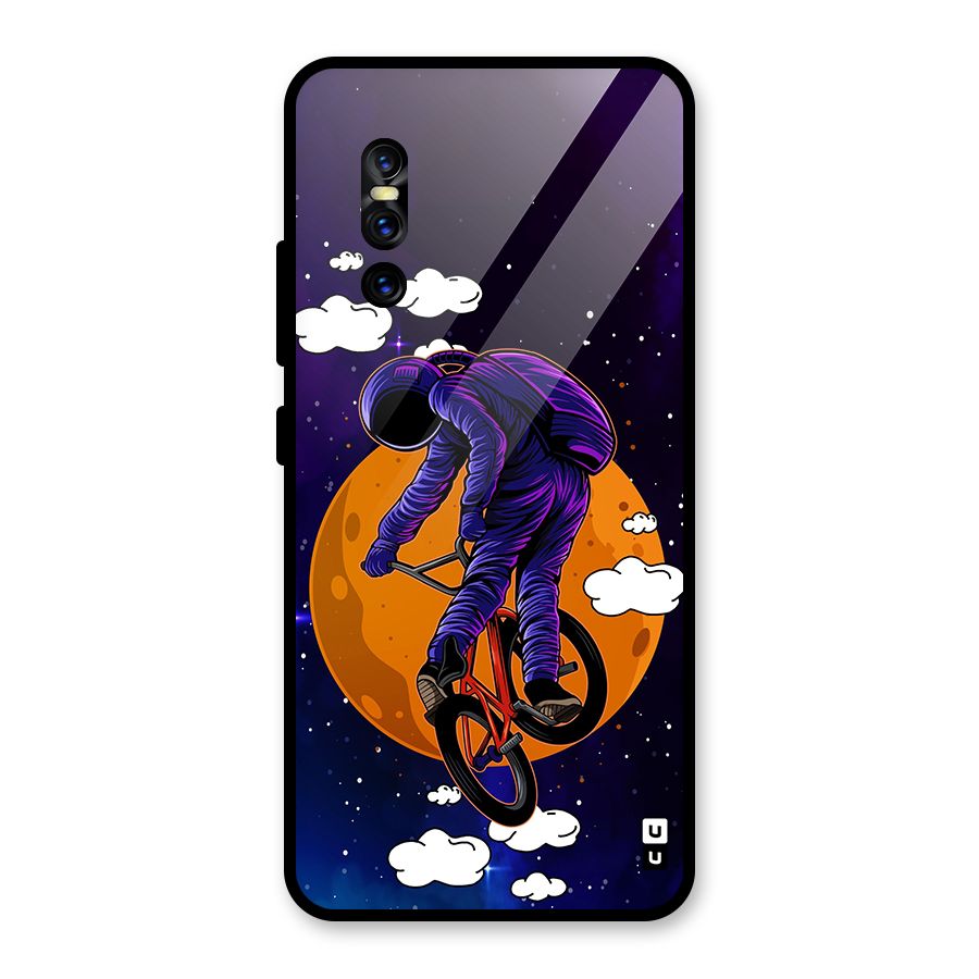 Cool Astro Cyclist Glass Back Case for Vivo V15 Pro