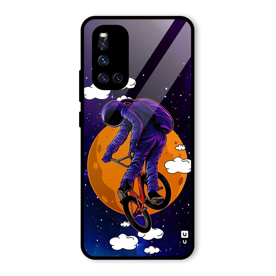 Cool Astro Cyclist Glass Back Case for Vivo V19
