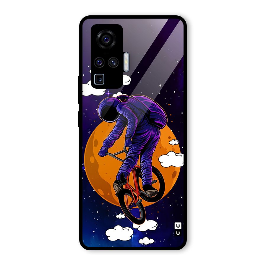 Cool Astro Cyclist Glass Back Case for Vivo X50 Pro