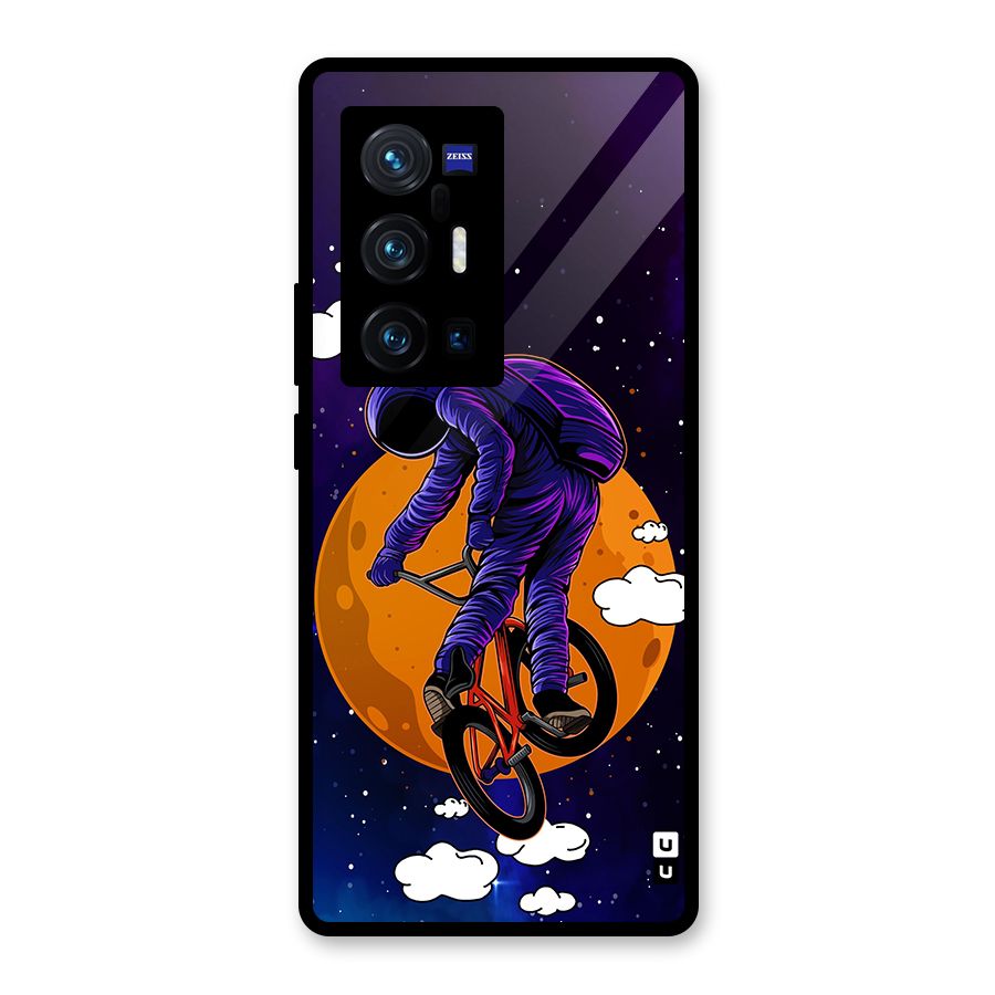 Cool Astro Cyclist Glass Back Case for Vivo X70 Pro Plus
