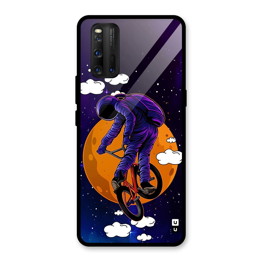Cool Astro Cyclist Glass Back Case for Vivo iQOO 3