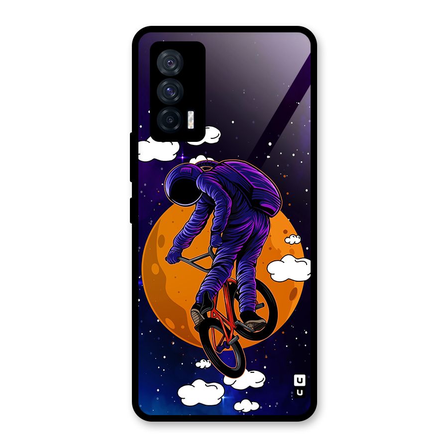 Cool Astro Cyclist Glass Back Case for Vivo iQOO 7 5G