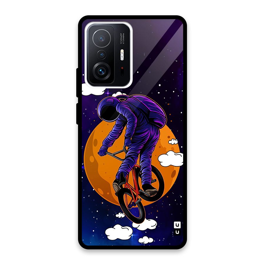Cool Astro Cyclist Glass Back Case for Xiaomi 11T Pro