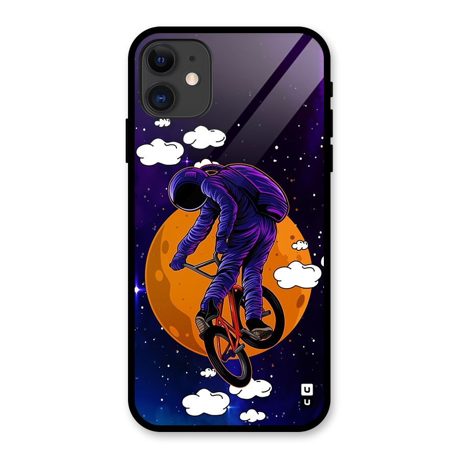 Cool Astro Cyclist Glass Back Case for iPhone 11
