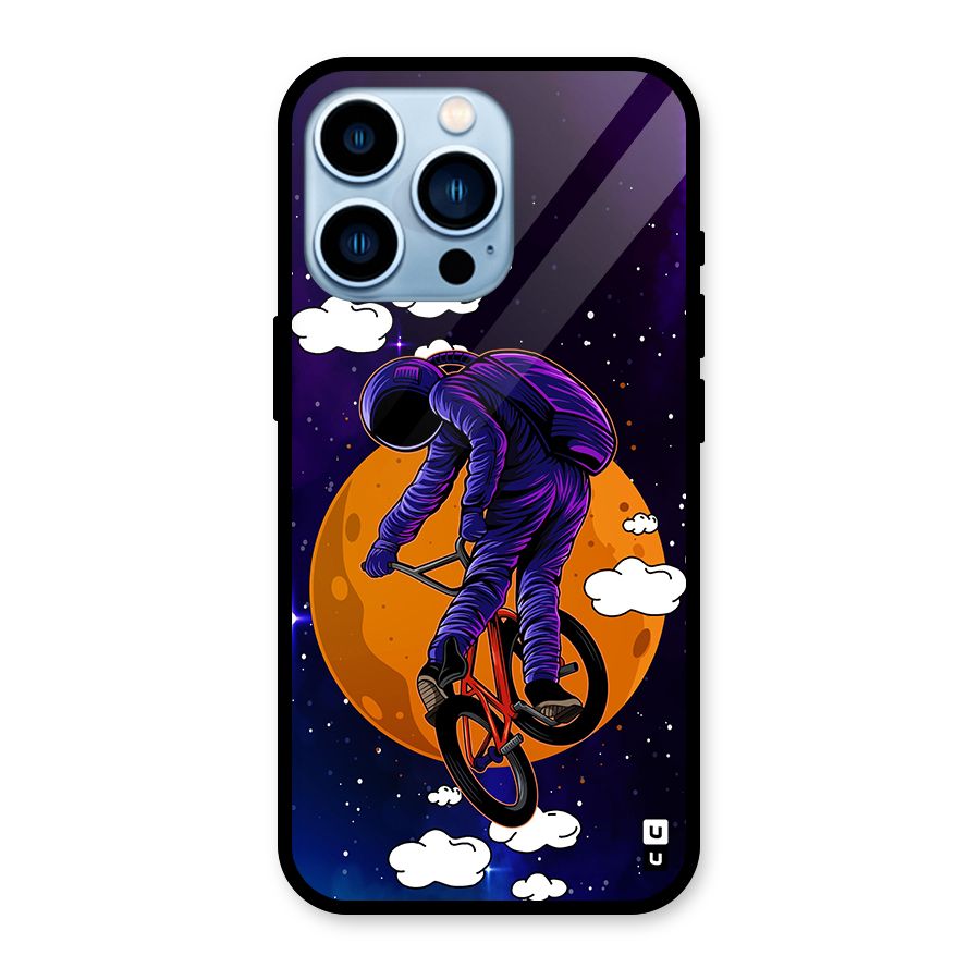 Cool Astro Cyclist Glass Back Case for iPhone 13 Pro