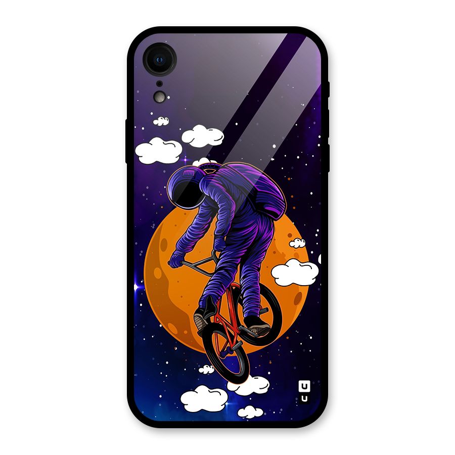 Cool Astro Cyclist Glass Back Case for iPhone XR