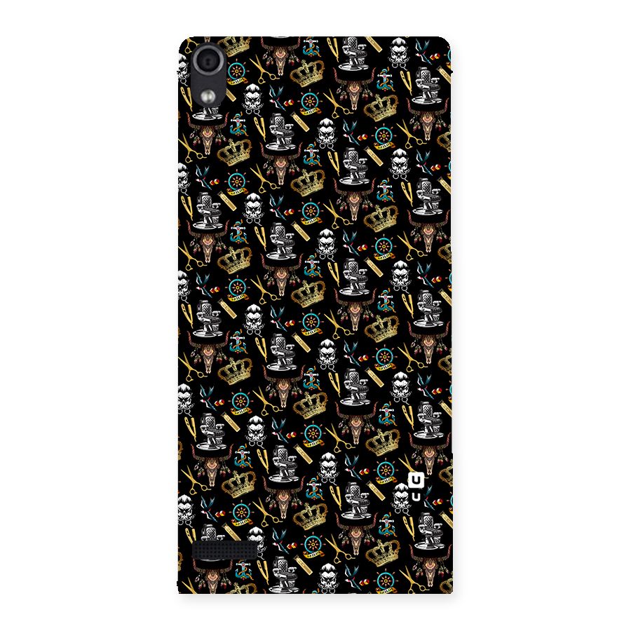 Cool Barber Pattern Back Case for Ascend P6