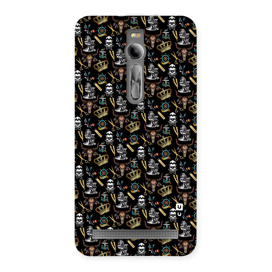 Cool Barber Pattern Back Case for Asus Zenfone 2