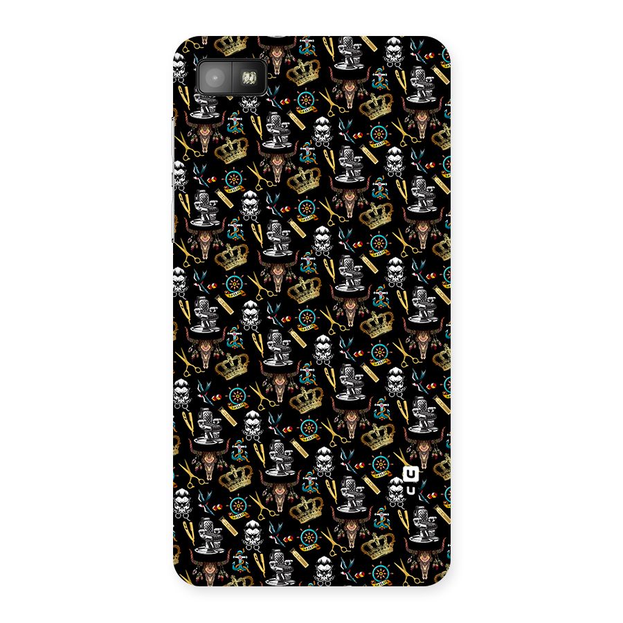Cool Barber Pattern Back Case for Blackberry Z10