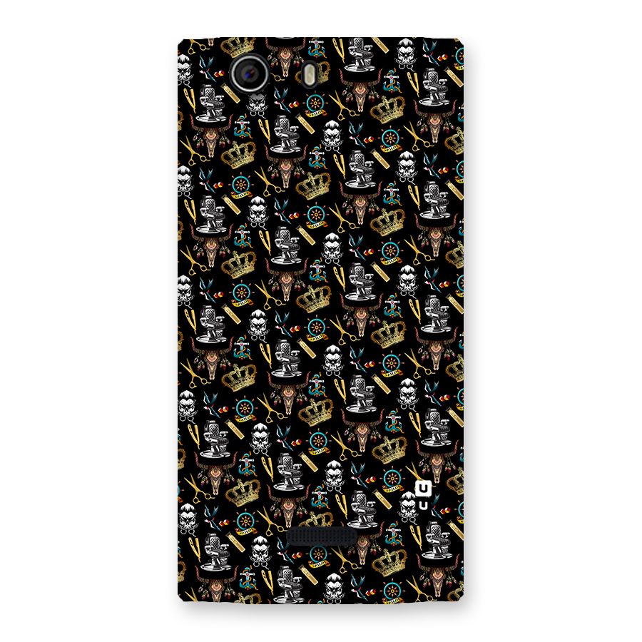 Cool Barber Pattern Back Case for Canvas Nitro 2 E311