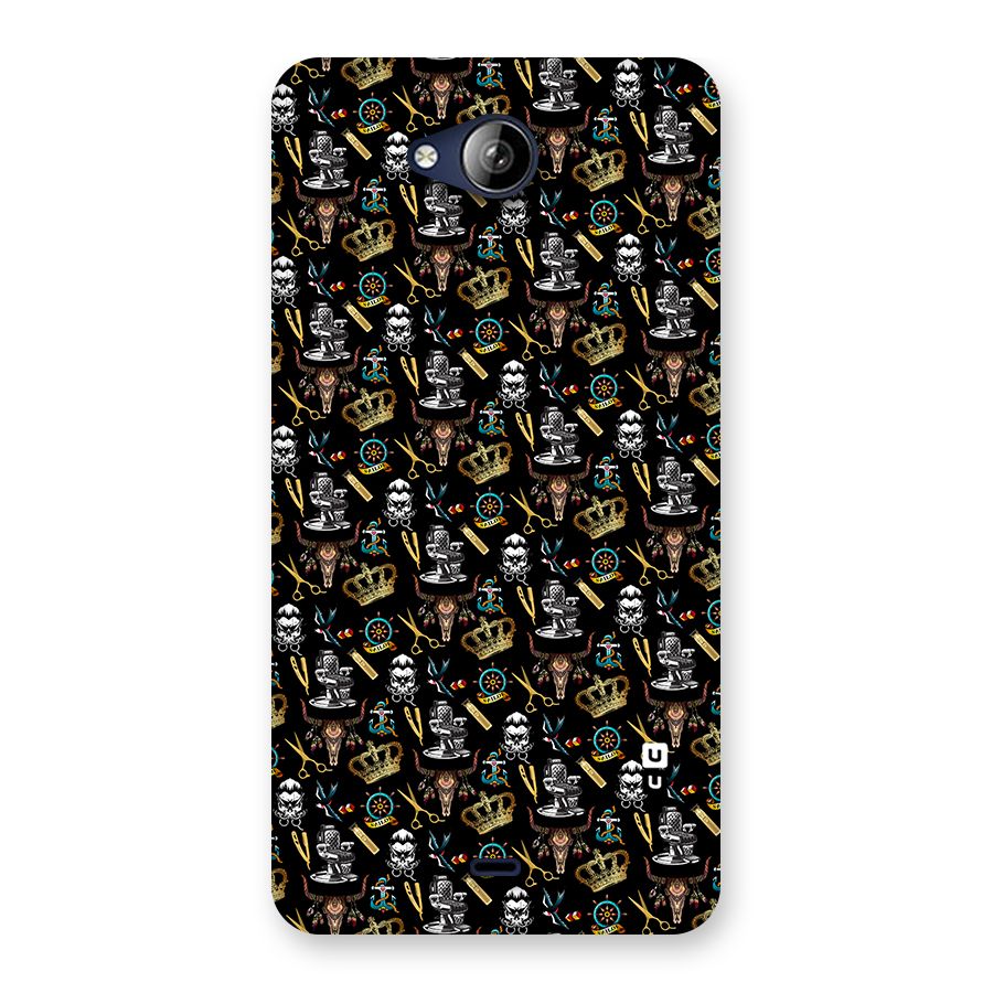 Cool Barber Pattern Back Case for Canvas Play Q355