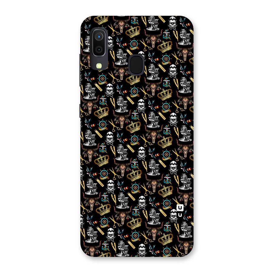 Cool Barber Pattern Back Case for Galaxy A20