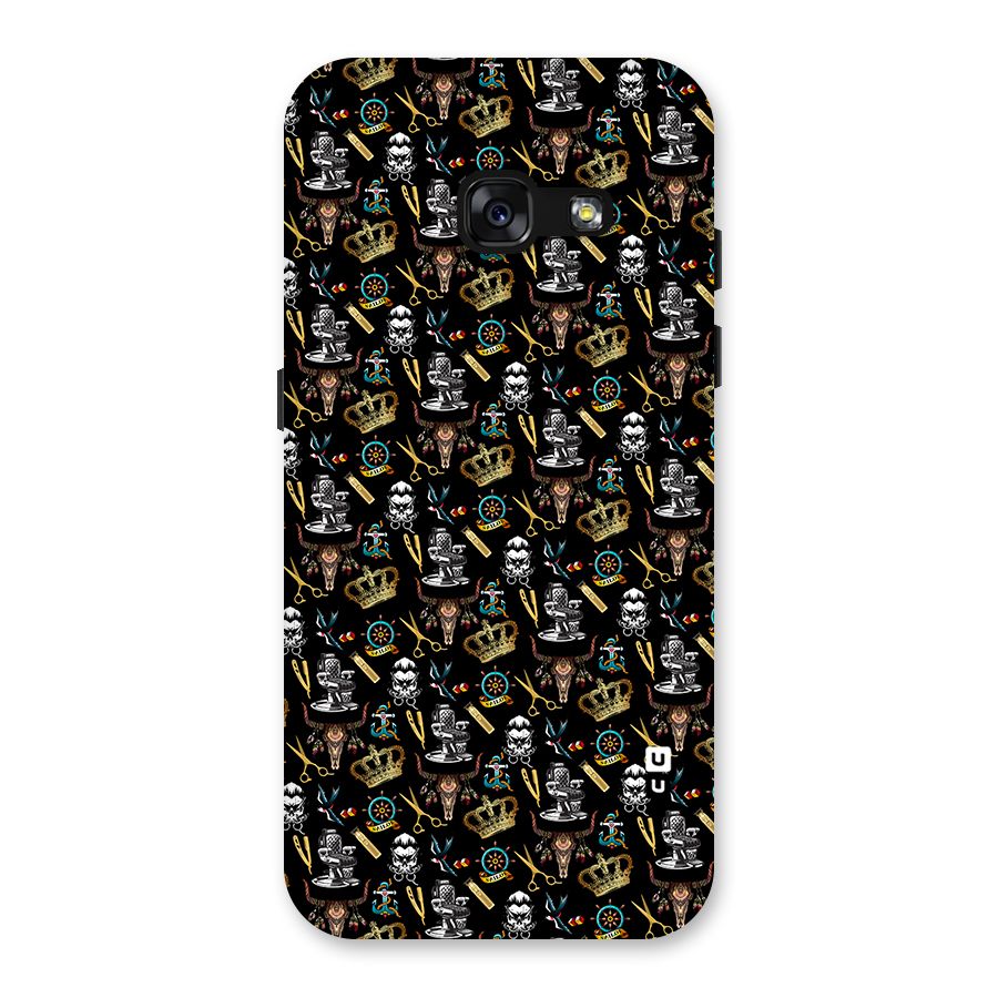 Cool Barber Pattern Back Case for Galaxy A3 (2017)