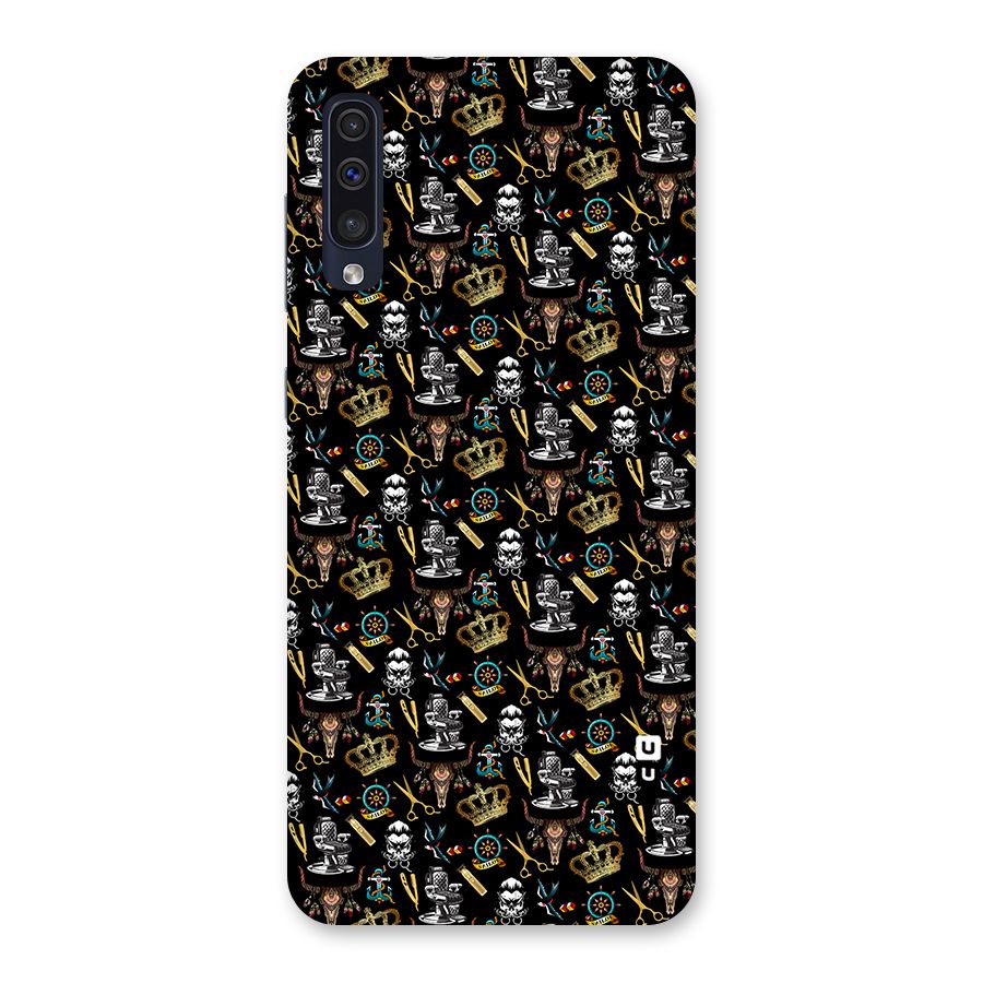 Cool Barber Pattern Back Case for Galaxy A50