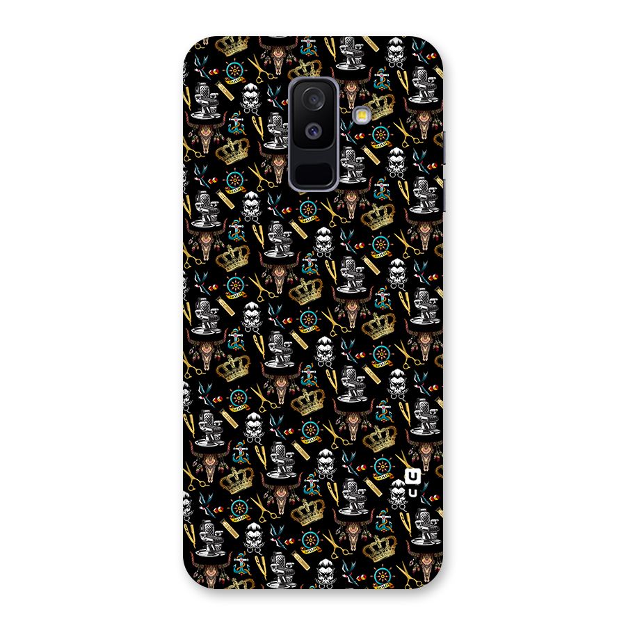 Cool Barber Pattern Back Case for Galaxy A6 Plus