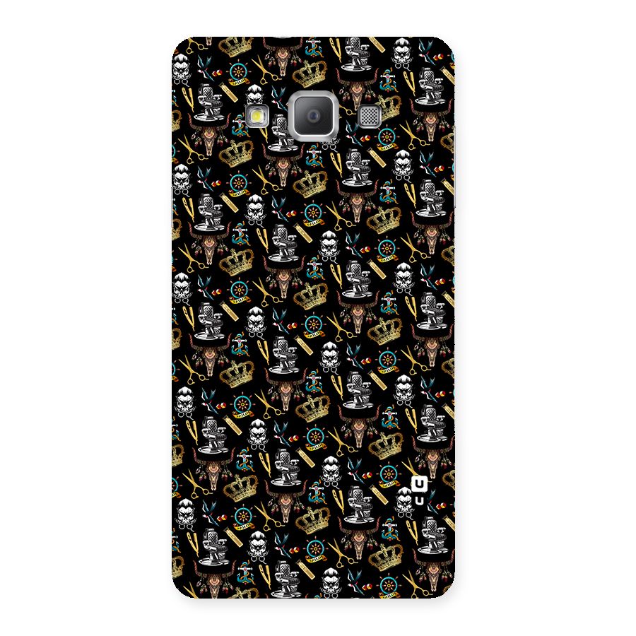 Cool Barber Pattern Back Case for Galaxy A7