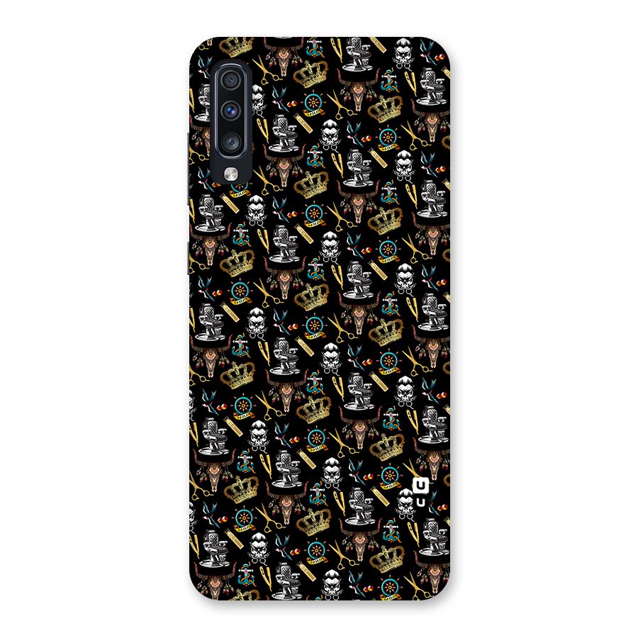 Cool Barber Pattern Back Case for Galaxy A70