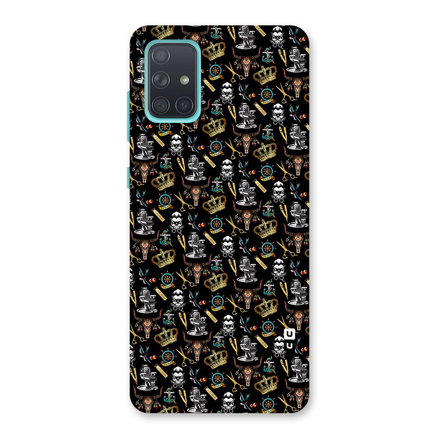 Cool Barber Pattern Back Case for Galaxy A71