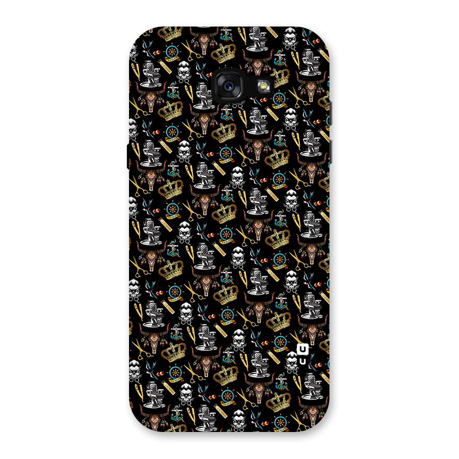 Cool Barber Pattern Back Case for Galaxy A7 (2017)